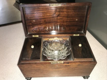 Regency Rosewood Tea Caddy